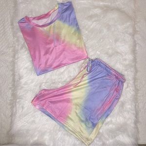 NWOT Tie-Dye Short Sleeve/Short Set
